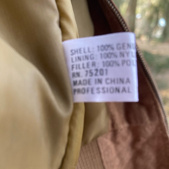 Men's Brown Suede Bomber Jacket Talbots Men’s - Picture 7 of 13